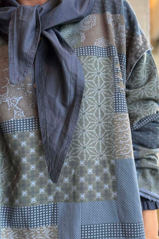 Hippie Shake Patchwork Sweatshirt Denim